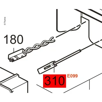 Příslušenství ke karavanu Plochý držák 2,8 mm