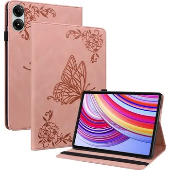 Pouzdro na tablet VSECHNONAMOBIL 104275 ART BUTTERFLY Zaklápěcí pouzdro pro Xiaomi Redmi Pad Pro / Pad Pro 5G růžové