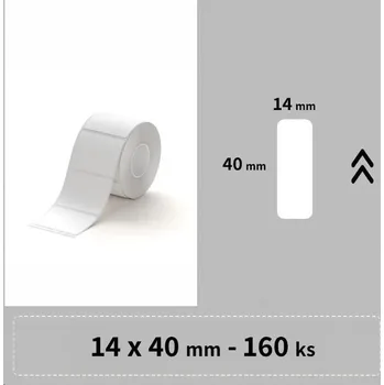 Niimbot štítky RP 14x40mm 160ks pro D11, D11-M, D110, D110-H bílé