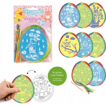 kreativní sada KREATIVNÍ SADA MALOVÁNÍ Seškrabávací obrázky - Omalovánka vajíčka Tommy & Fridas