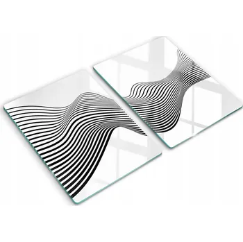 Obraz Stylové a Odolné Skleněné Desky s potiskem 2x40x52 cm Lineární abstrakce