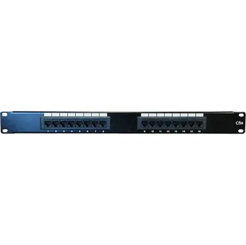 Patch panel DATACOM Patch panel 16p.,UTP, Cat5e,1U,19'', LSA Krone 3020