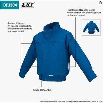 Moto bunda Bunda Makita DFJ410ZL, velikost L