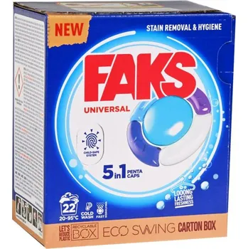 Kapsle na praní Saponia Prací kapsle Faks Universal 5v1 14ks