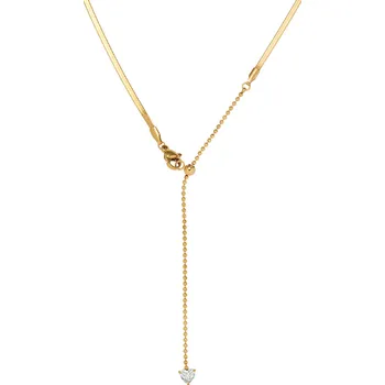 Řetízek Řetízek Snake heart ocelový zlatý