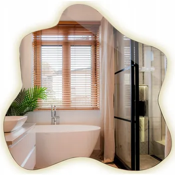 Zrcadlo Zrcadlo Teplé LED Glamour Koupelnové Nepravidelné Premium Připraveno k Montáži