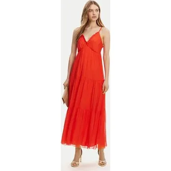 Dámské šaty Haveone Letní šaty AFF-N011 Oranžová Loose Fit XS
