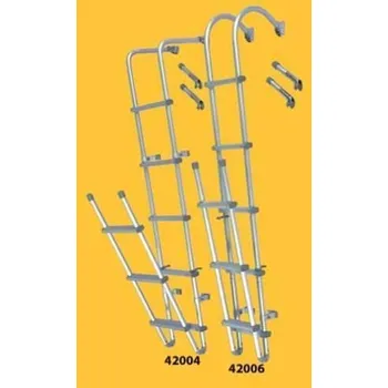 Žebřík Luxusní 6stupňový žebřík s oválnými, bíle lakovanými tyčemi