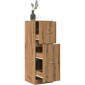 Příborník do zásuvky vidaXL Skříňka na léky dub artisan 40 x 41 x 118 cm kompozitní dřevo