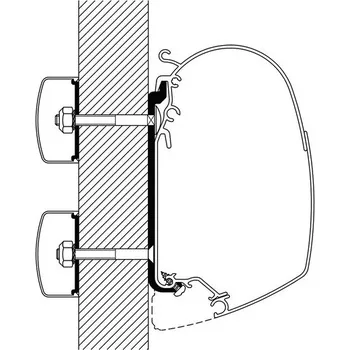 Markýza Sada plochých adaptérů Omnistor, série 5 - 40 cm (centimetry) (5 kusů)