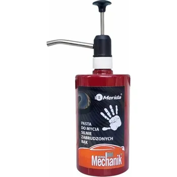Mýdlo Mycí pasta Merida MECHANIK, 500g lahev s pumpičkou (Mytí silně znečistěných rukou)