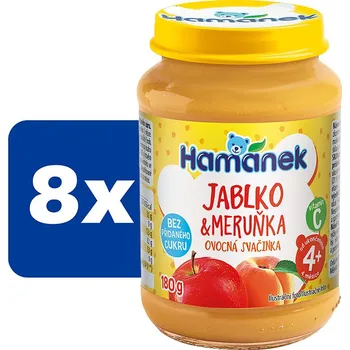 Hamánek Jablko a meruňka neslazené - 8 x 180 g