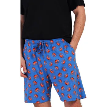 Pánské pyžamo Pánské kraťasy na spaní a volný čas modré s kraby 1P1916 modrá xl
