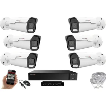Kompletní kamerový systém MS AI IP Park 6 kamerový set se switchem 5 Mpix (6185K6B) (Monitorrs Security)