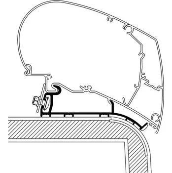 Markýza Adaptér pro markýzu Omnistor, Hymer2013, střešní adaptér 3,50m