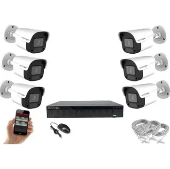 Kompletní kamerový systém Monitorrs Security IP 6 kamerový set 4 Mpix WTube Plast (6024K6) (Monitorrs Security)
