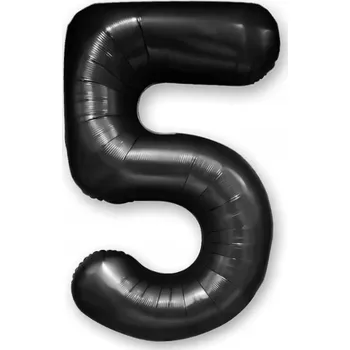 Balónek Fóliový balónek Číslice 5 Černá Černý narozeniny 100 cm