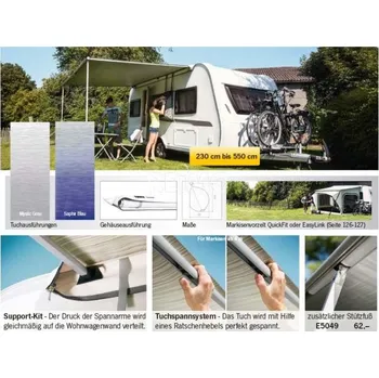 Markýza Omnistor taštičková markýza 1200 5,0m, Mystic Grey, prodloužení 2,5m