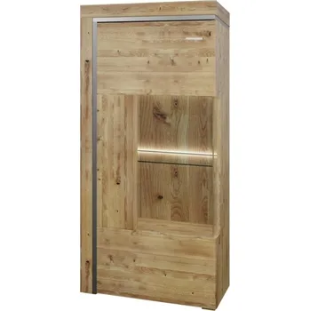 Knihovna Witryna niska lewa Bruni - MMI Sleeping Dub Sukovitý Bělený 65x137 cm