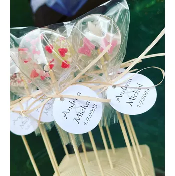 Bonbon Lilipops lízátko na zakázku svatba 10 g