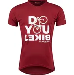 triko krátký rukáv FORCE BIKE krátký rukáv červené - 3XL