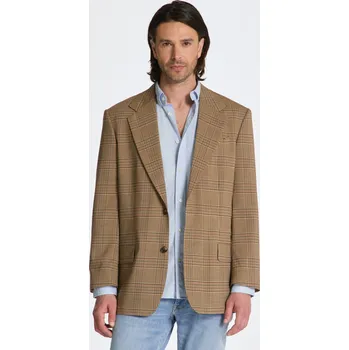 Pánské oblečení BLEJZR GANT GLEN CHECK BLAZER DARK KHAKI