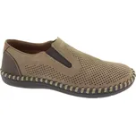 RIEKER Pánské béžové kožené mokasíny B2460-25-247 Velikost 43