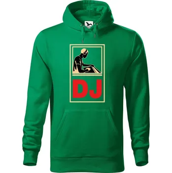 Pánská mikina Pánská mikina s potiskem Dj Velikost (muž): 3XL, Vyberte barvu: Středně zelená