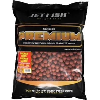Návnadová surovina JETFISH - Premium Classicc Boilies 5 kg 20 mm Biocrab Losos