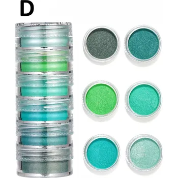 Metalické prášky – sady různých barev Varianta: D