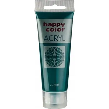 Vodová barva AKRYLOVÁ BARVA 75 ml v tubě zelená tyrkysová ŠŤASTNÁ BARVA SYTÁ BARVA