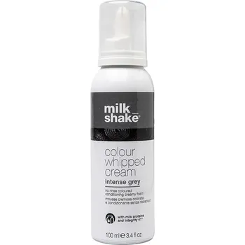 Milk Shake Colour Whipped Cream Barevná bezoplachová vyživující pěna 100 ml - INTENSE GREY