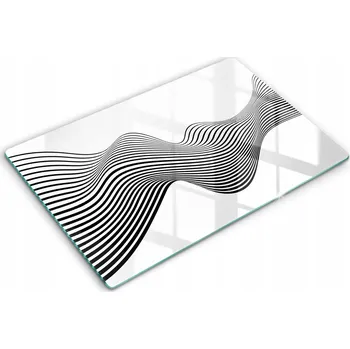 Obraz Dekorativní Krycí Deska z Tvrzené Sklo na Krájení 80x52 cm Lineární Abstrakce