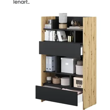 regál Dig-net nábytek Regál Lenart BED CONCEPT BC-27 | dub artisan / černá