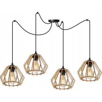 Závěsné svítidlo Light Home Spider Timber 4 -bodové světlo E27