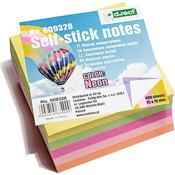 Blok Blok samolepicí 76x76mm / 400L neon