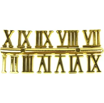 Nalepovací čísla na hodiny z pryskyřice – zlaté Druh: římské 20 mm