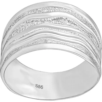 Šperk Zlatý prsten Sienna z bílého 14kt zlata obvod 50 mm