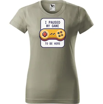Dámské tričko s potiskem My game Barva trička: Světlá khaki - 28, Velikost: XL