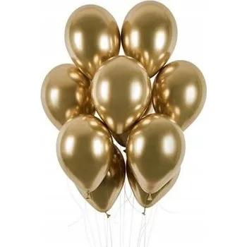 Balónek Balónky CHROMOVÉ ZLATÉ XL 10 kusů 18 40 LET NAROZENINY