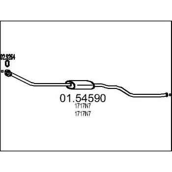 Auto-moto Střední tlumič výfuku MTS 01.54590