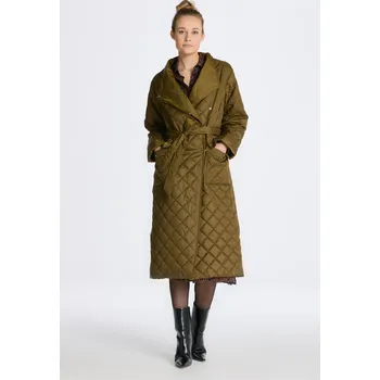 Dámský kabát Gant QUILTED COAT DARK CACTUS zelená S