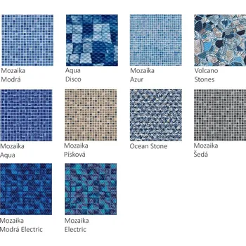 AVfol Decor Protiskluz, šíře 1,65 m, síla materiálu 1,5 mm Mozaika Aqua, 1 m