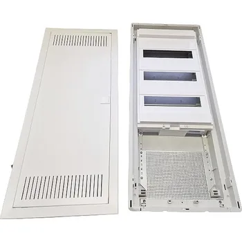 Rozvaděč Noark 110714 PMF-C 60-3 Plastová rozvodnice s bílými plechovými dveřmi, kombinace 3 x DIN lišta a 1 x montážní plech, rozvodnice pod omítku, multimediální (Noark 110714)