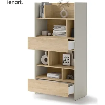 regál Dig-net nábytek Regál Lenart BED CONCEPT BC-28 | kašmír / dub nagano