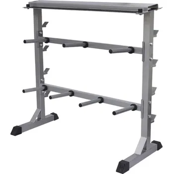 vidaXL Stojan na kotouče , činky , a tyče