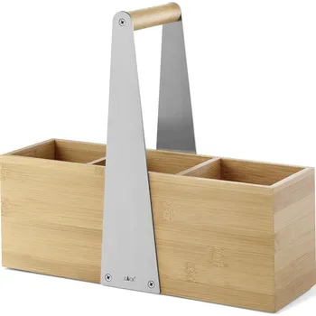 Úložný box košík na kuchyňské pomůcky z bambusu ZACK