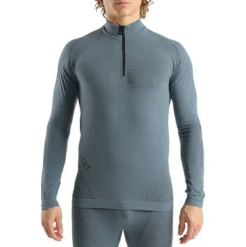 Pánské funkční tričko UYN EVOLUTYON BIOTECH UW SHIRT LG SL ZIP UP - šedá L/XL