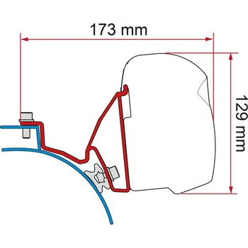 Markýza Adaptér F43, VW T5/6 California, DeepBlack