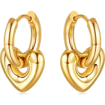 Náušnice Náušnice Heart 2 v 1 zlaté